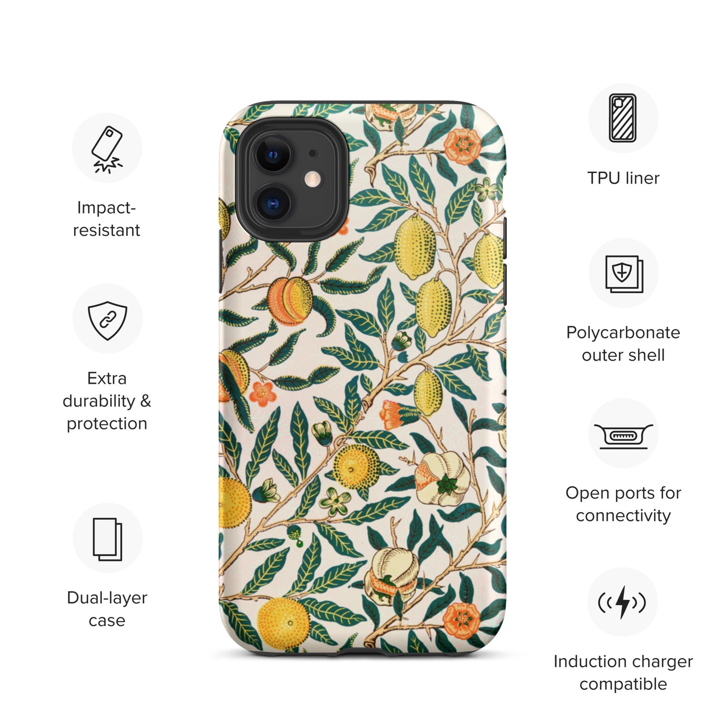 Vintage Fruit Pattern - Tough iPhone case