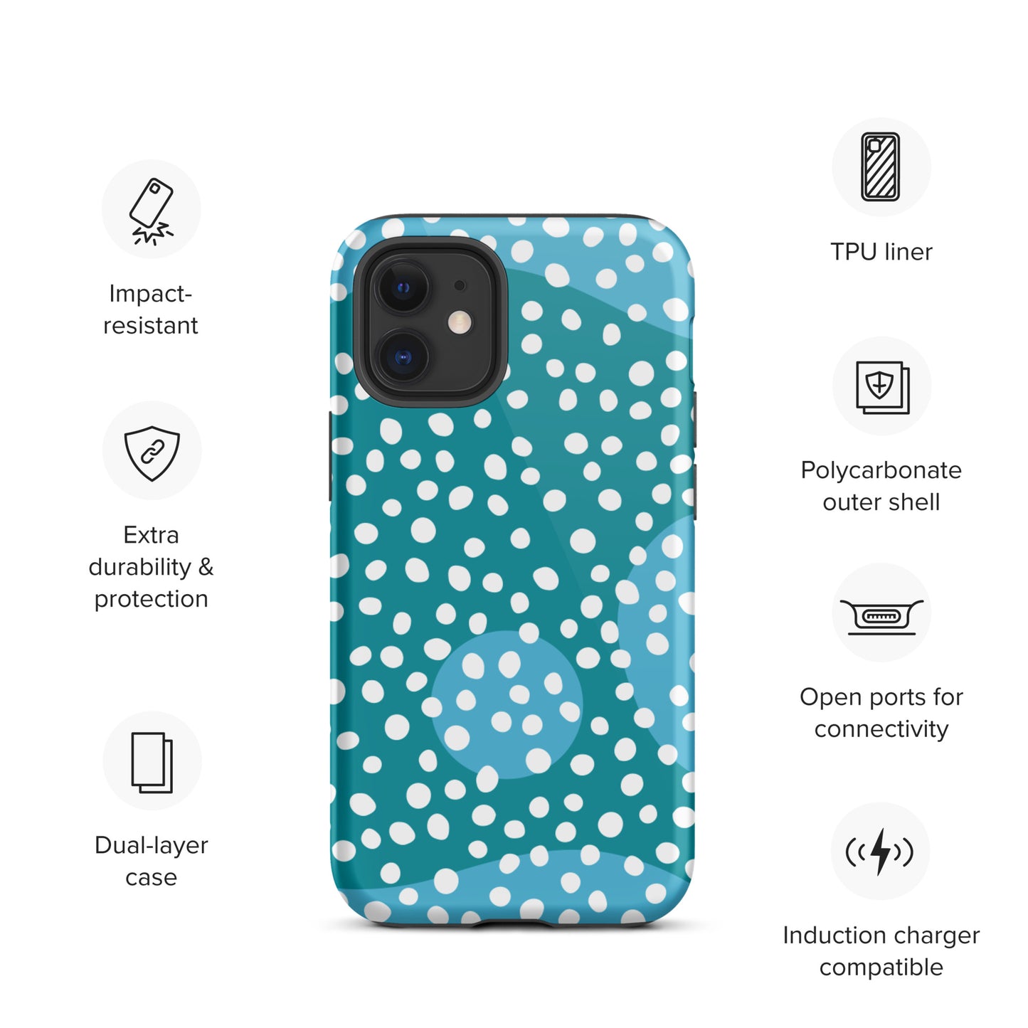 POLKA BLEU - Tough iPhone case