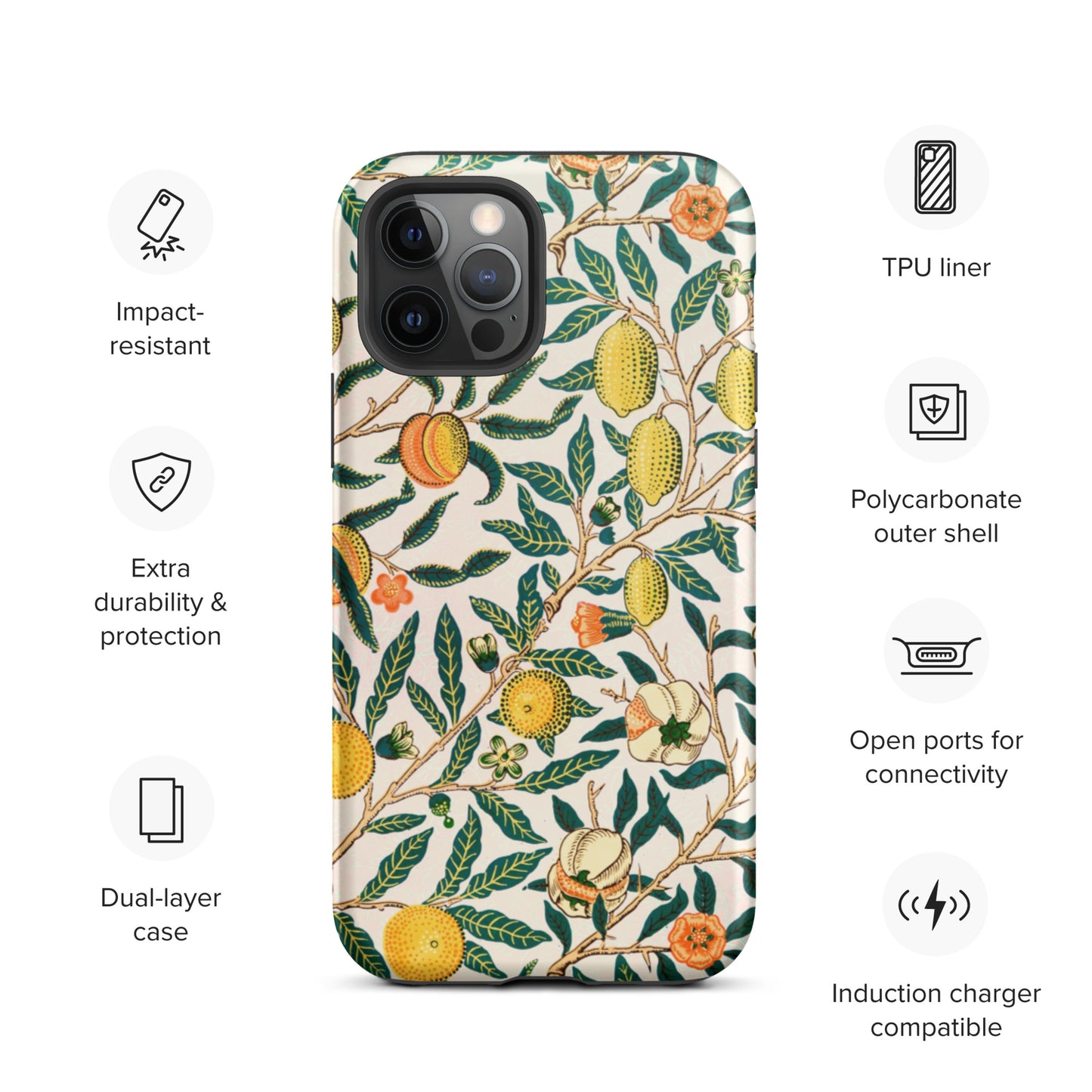 Vintage Fruit Pattern - Tough iPhone case