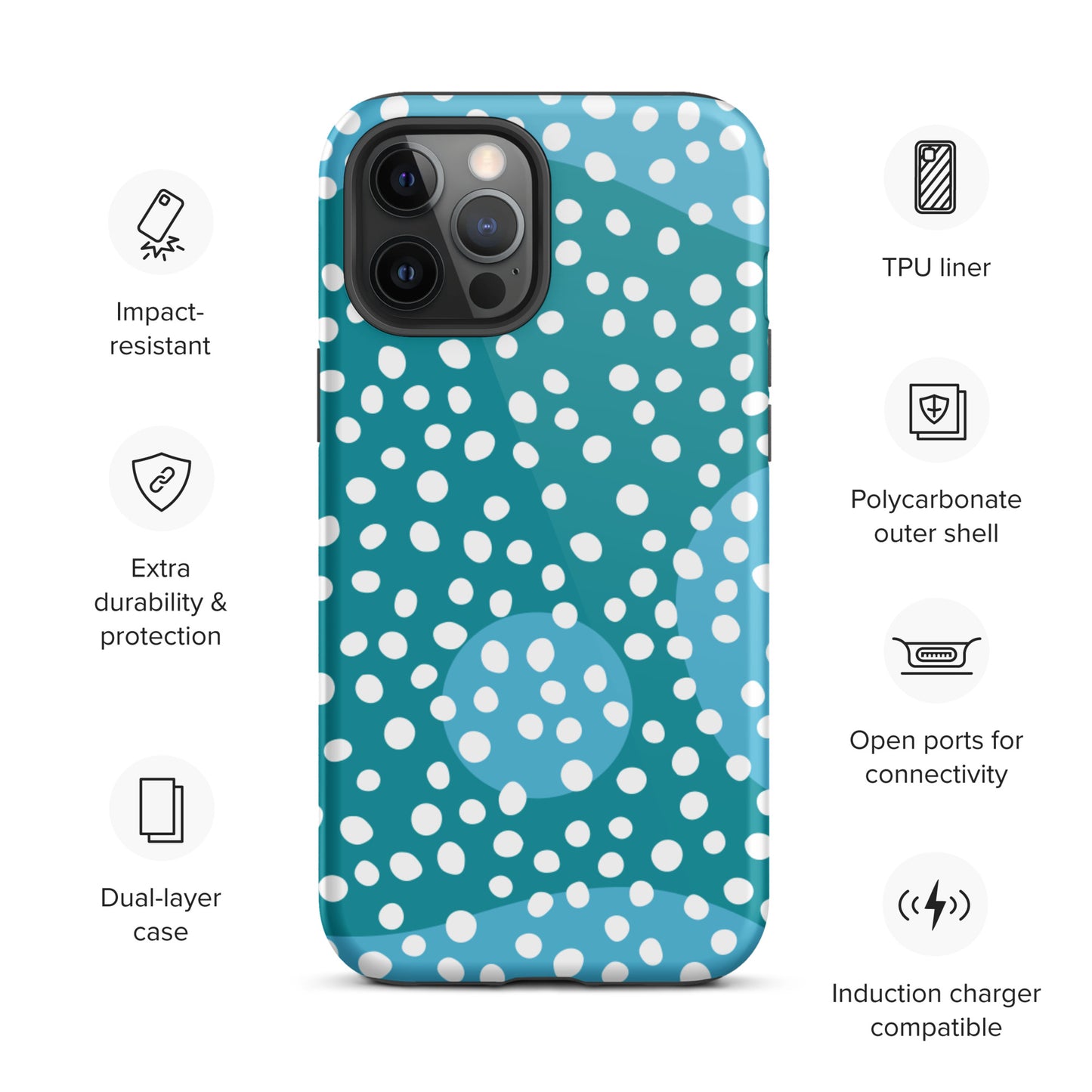 POLKA BLEU - Tough iPhone case