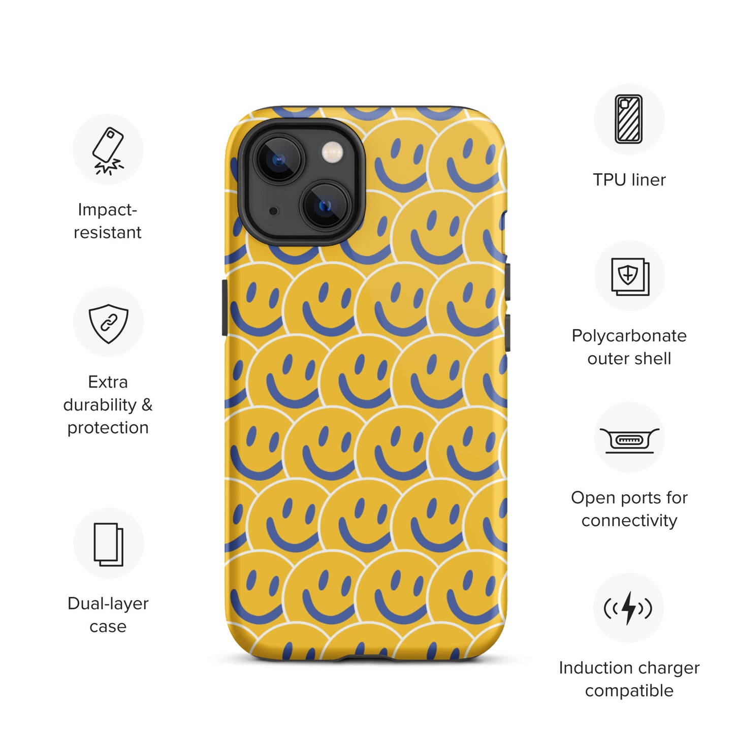 CROWDY SMILES - Tough iPhone case