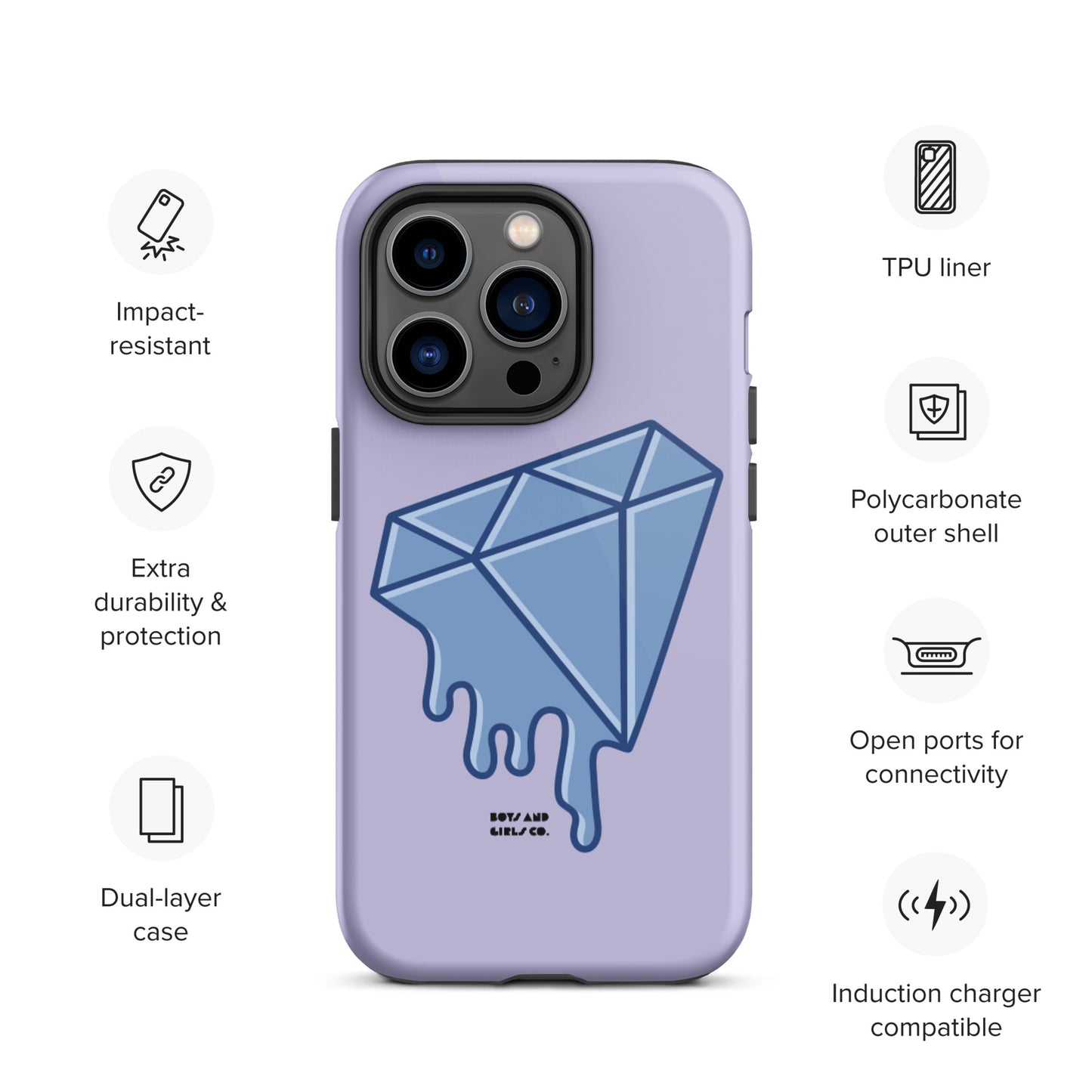 Lilac Drip - Tough iPhone case