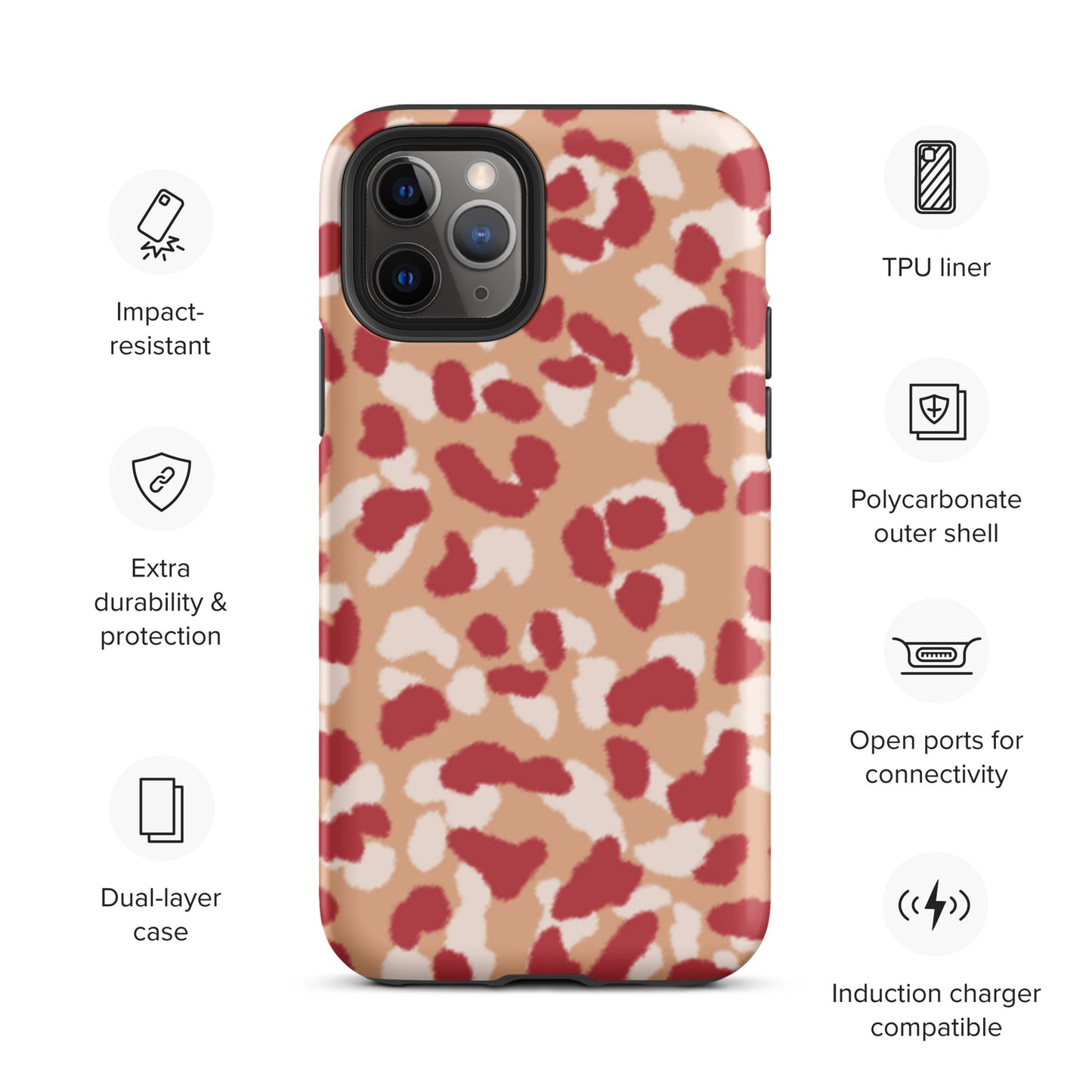 RED LEOPARD - Tough iPhone case