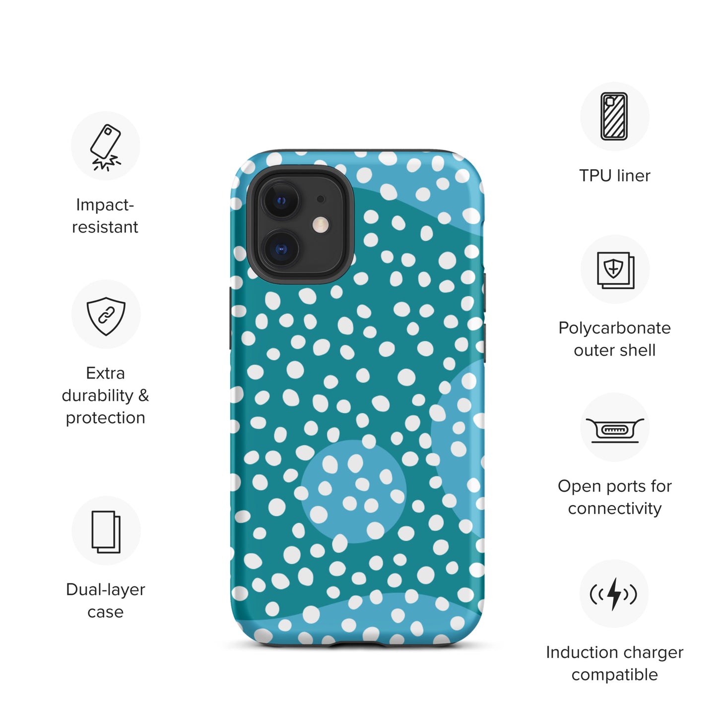 POLKA BLEU - Tough iPhone case