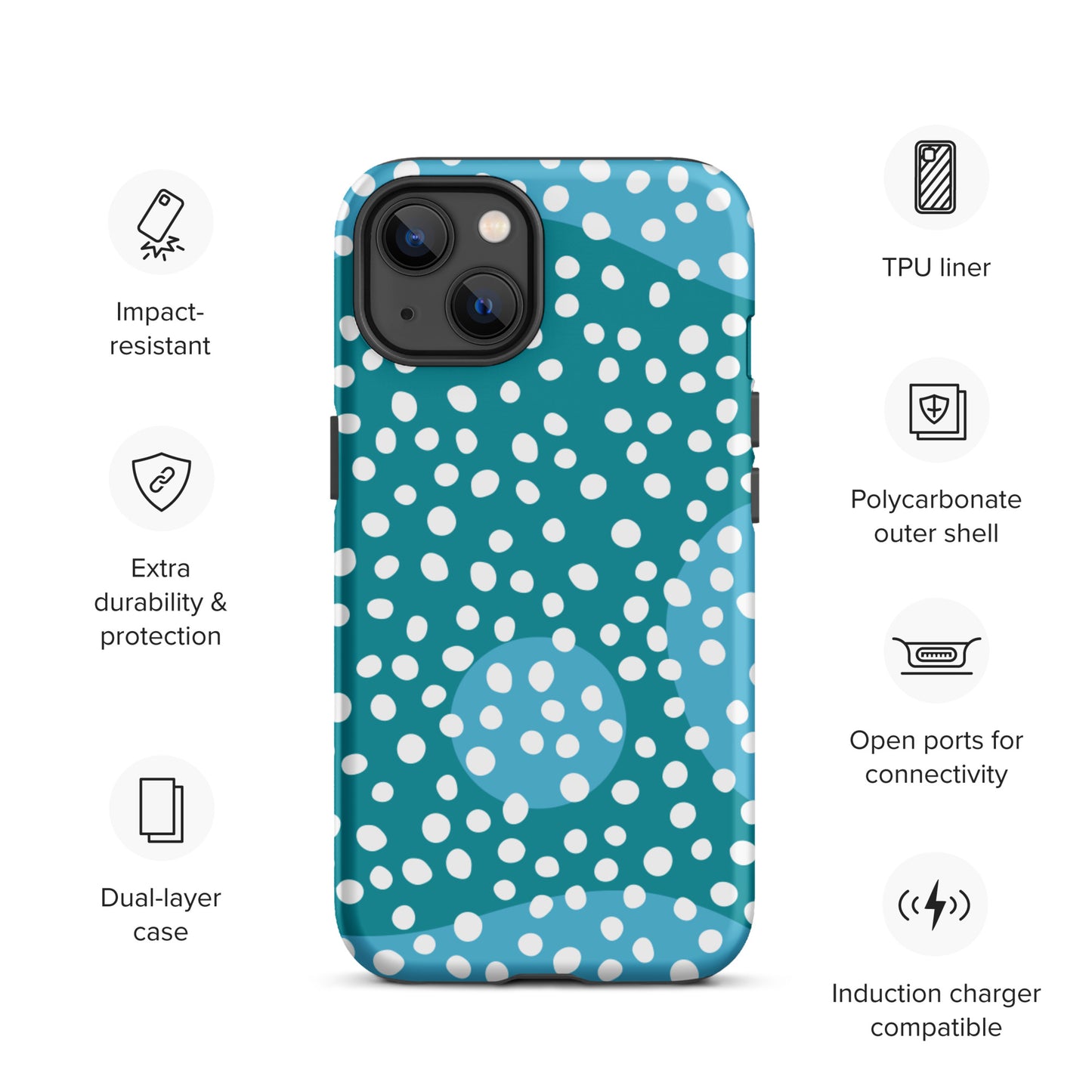 POLKA BLEU - Tough iPhone case