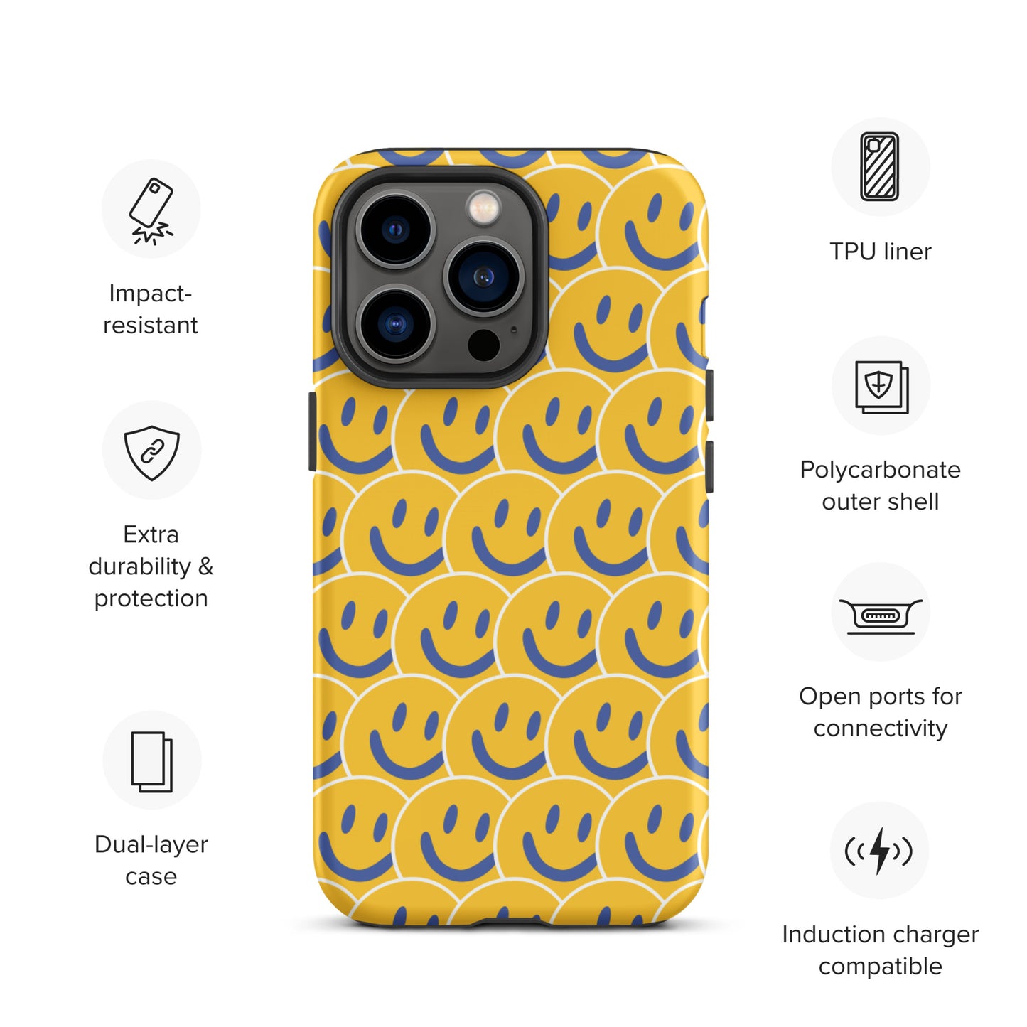 CROWDY SMILES - Tough iPhone case