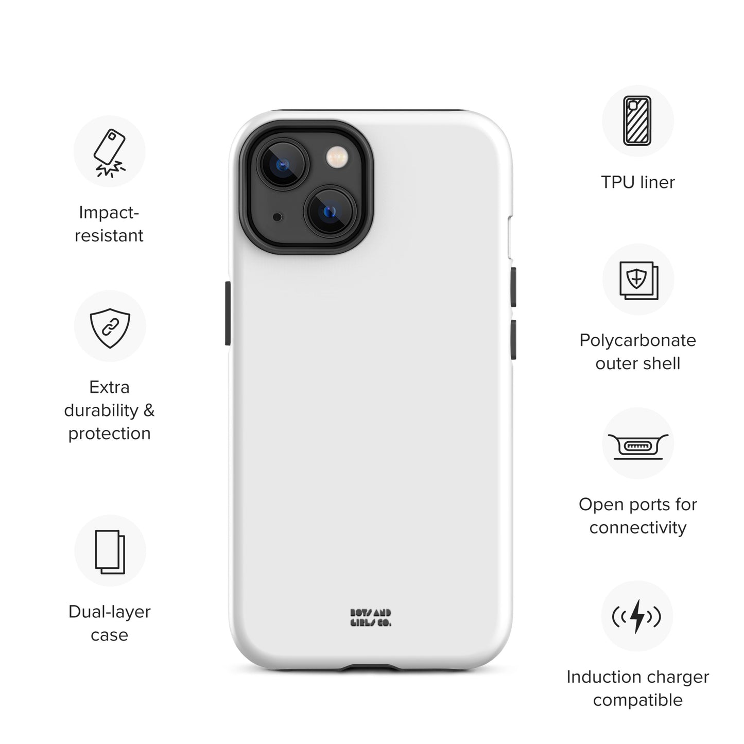 WHITE - Tough iPhone case