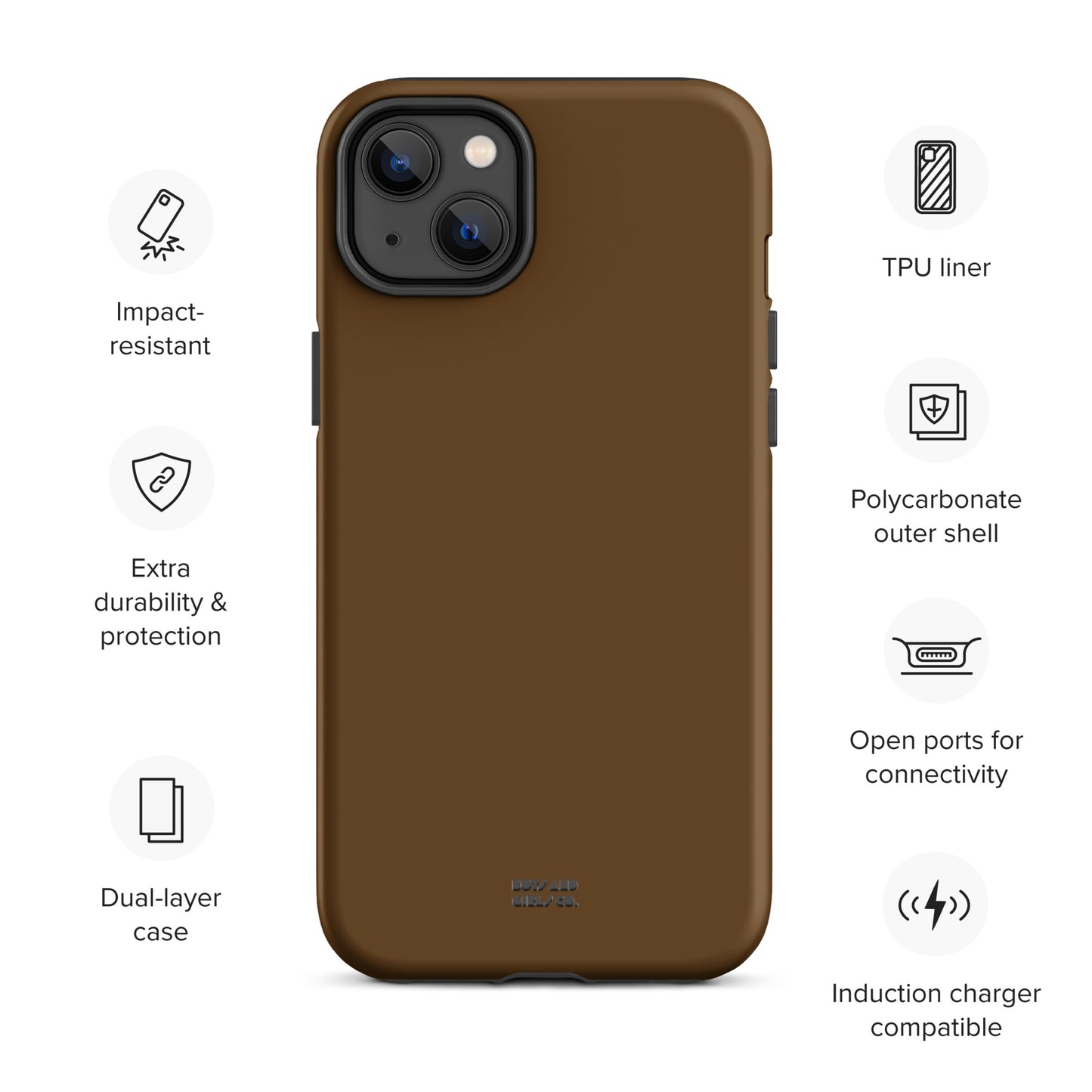 BROWN - Tough iPhone case