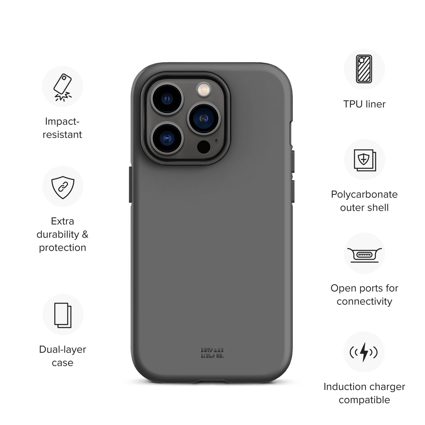 GREY - Tough iPhone case