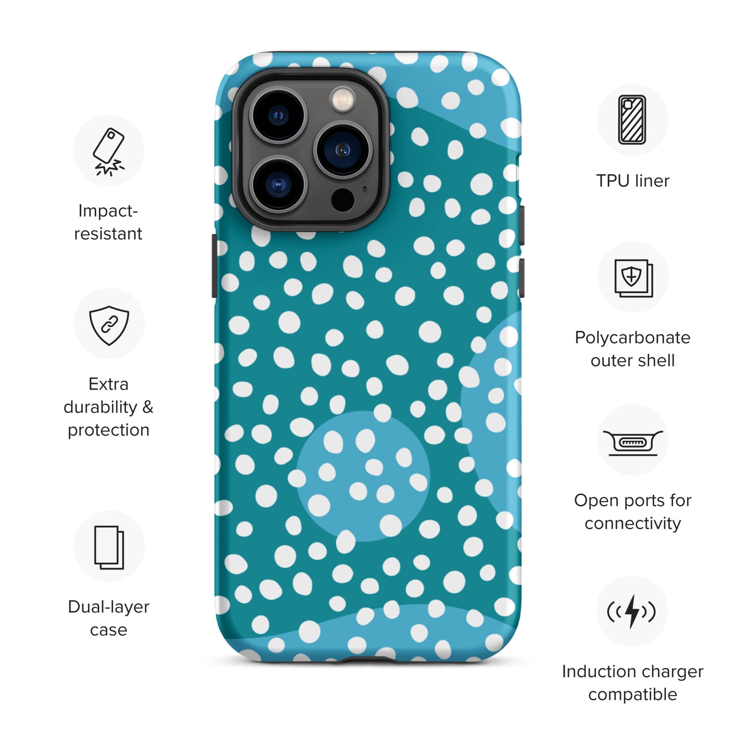 POLKA BLEU - Tough iPhone case